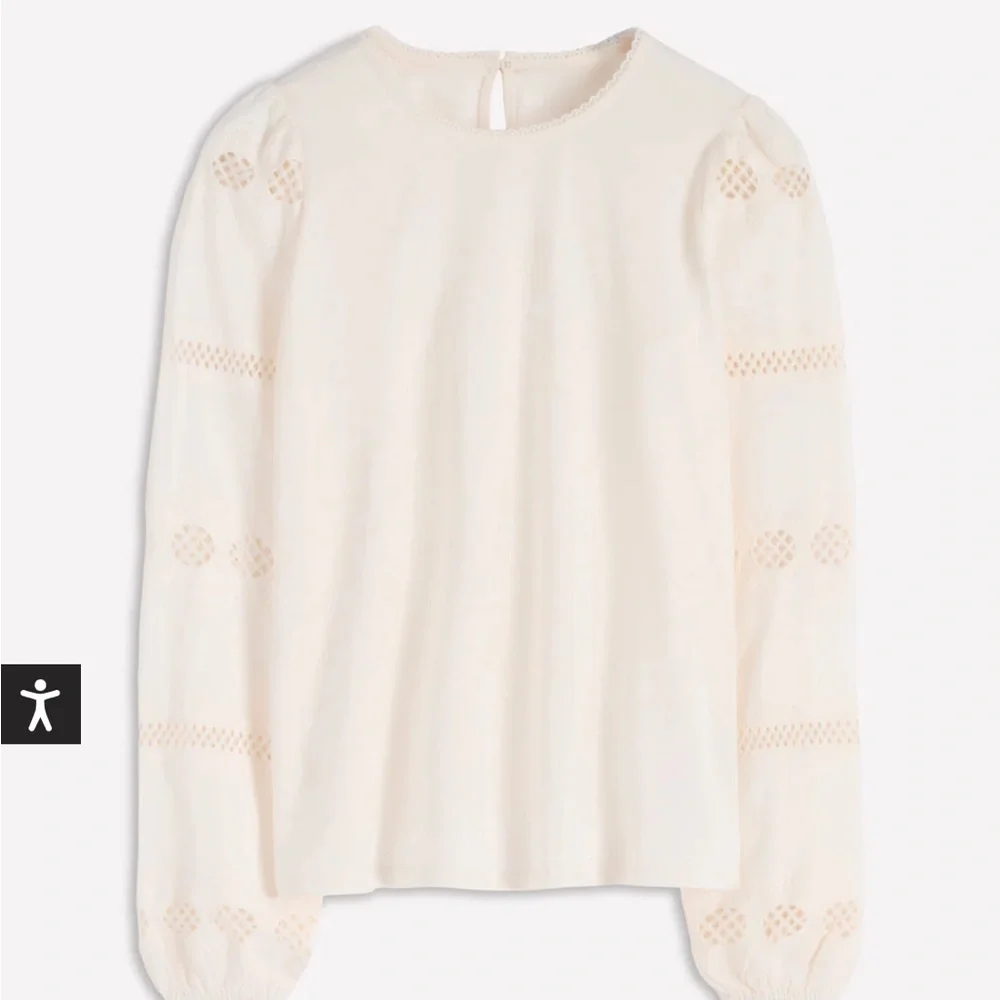 Boden New Millie Lace Mix Top SZ 6 - Picture 6 of 8